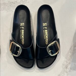 Birkenstock Women's Madrid Big Buckle High Shine Slide Sandals, Size 41. New.
